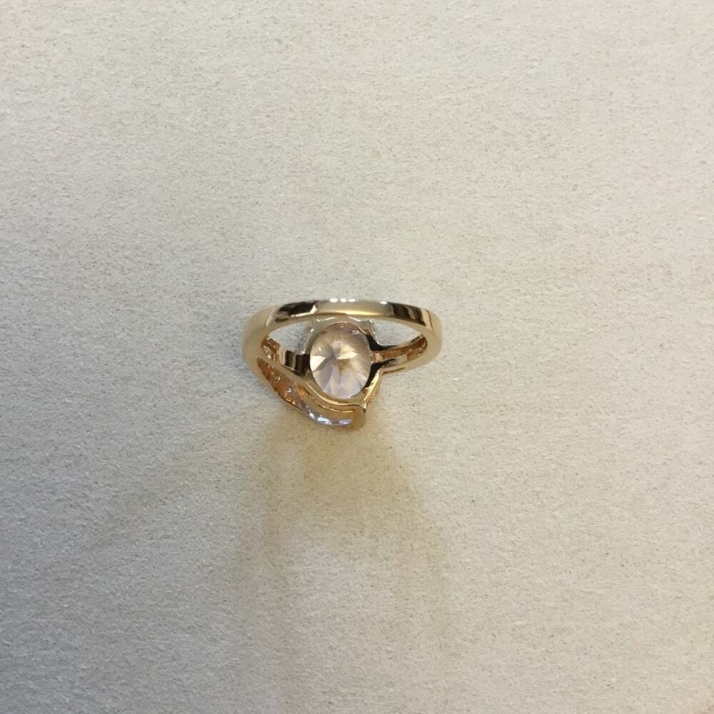 Gold Oval Stone Wrapped Ring - Picture 7 of 10